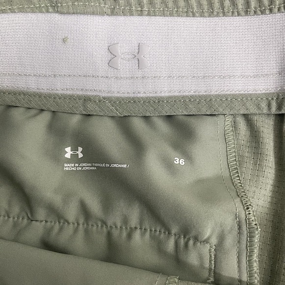 Under Armour UA Match Play Golf Mesh Shorts Men 36 Green 9" Inseam Stretch EUC - Picture 4 of 7